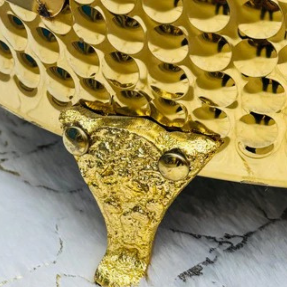 Round Golden BBQ Serving Grill