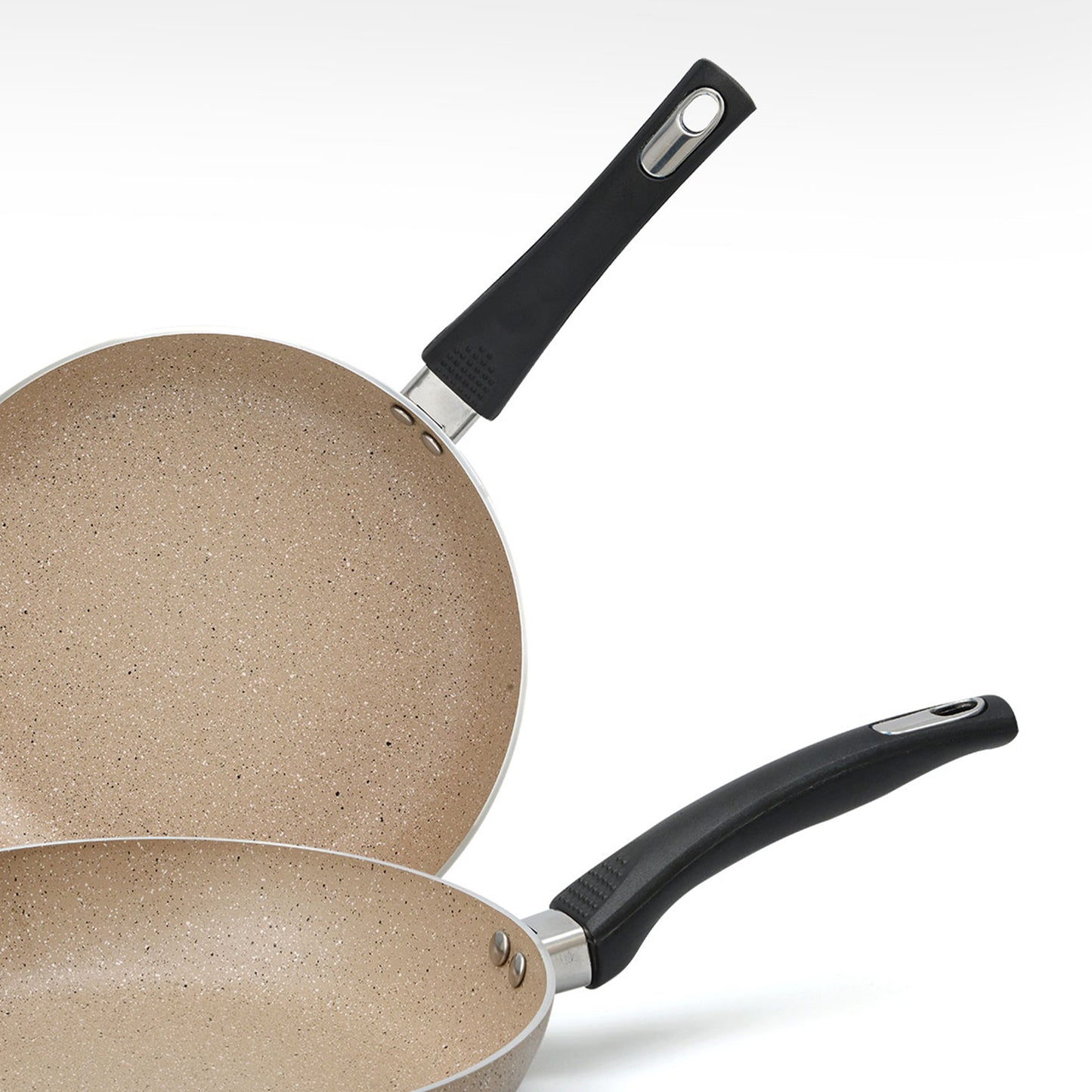 AR Marble Coated Non Stick Fry Pan - Beige
