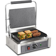 EVOR Commercial Panini Press Grill, 19"x9" Electric Sandwich Maker Griddle Plate