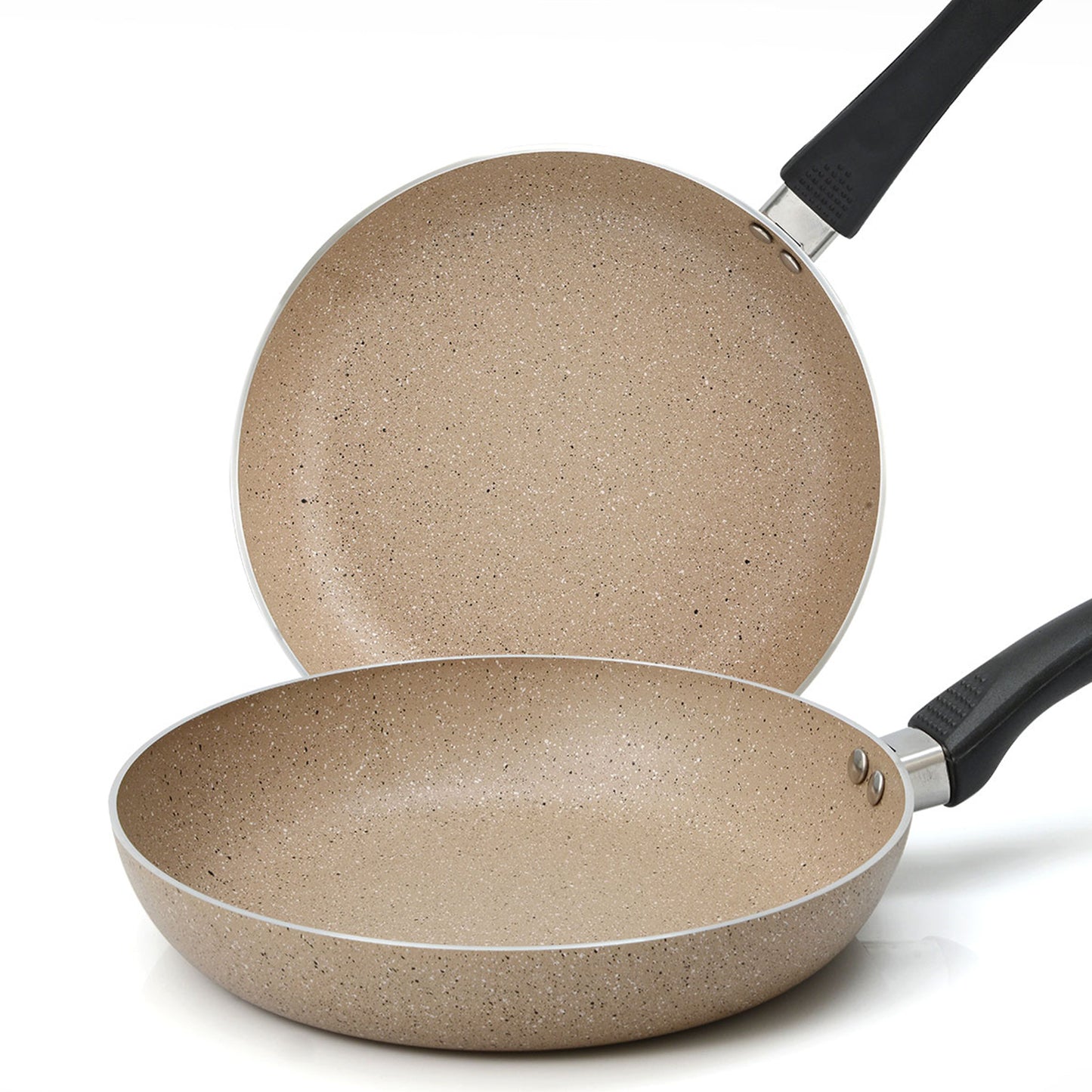 AR Marble Coated Non Stick Fry Pan - Beige