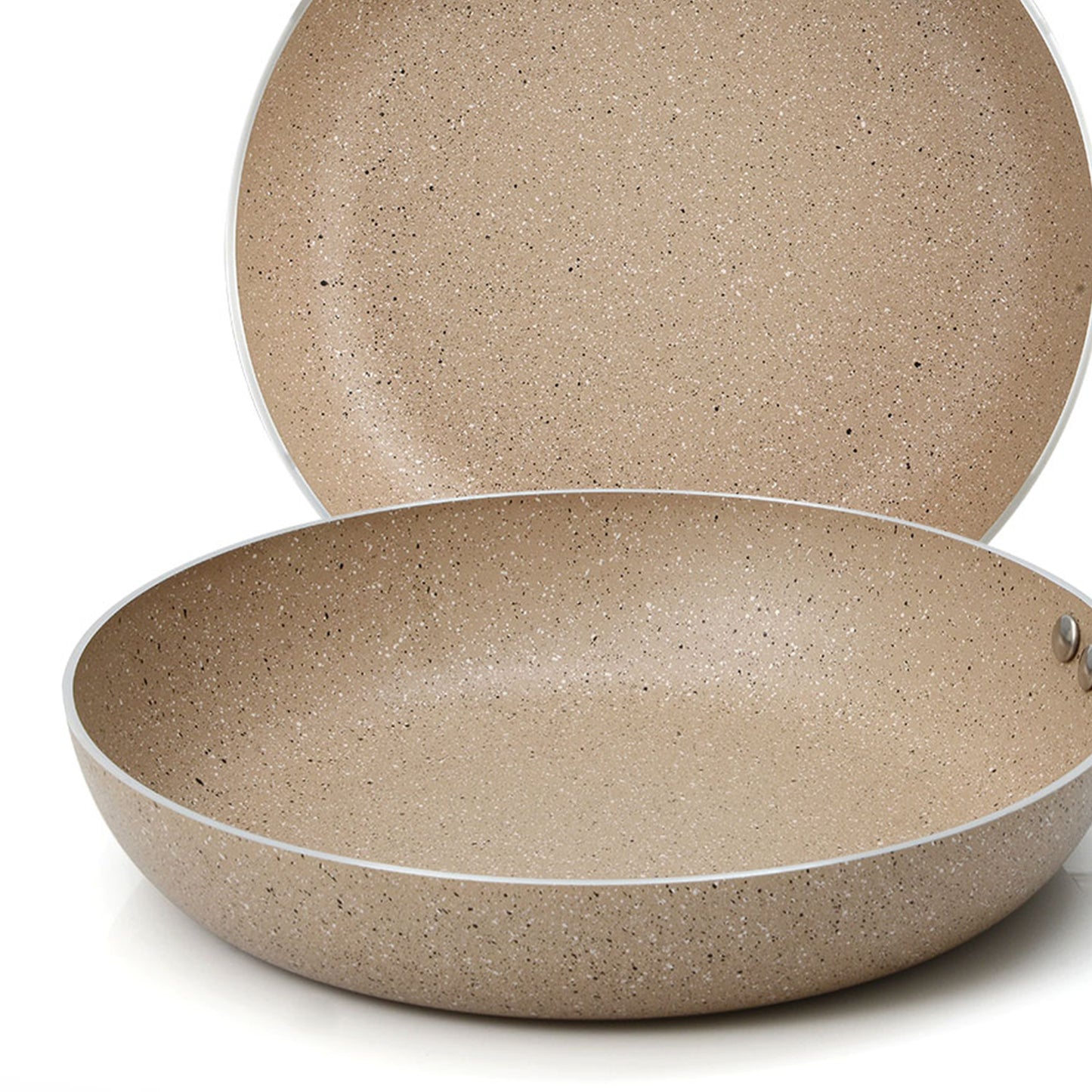 AR Marble Coated Non Stick Fry Pan - Beige
