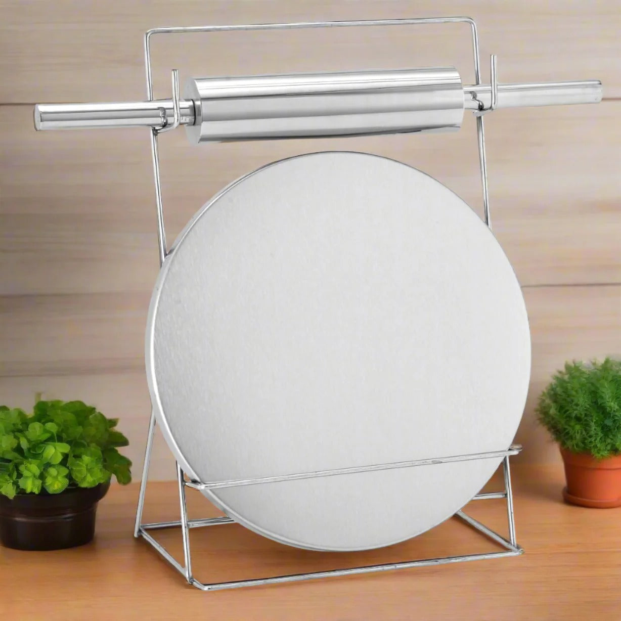 Stainless Steel Top Quality Chakla Bailen / Roti Maker / Rolling Pin & Rolling Board