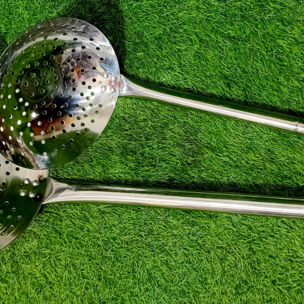 Stainless Steel Dhora with Holes – Perforated Strainer Bowl