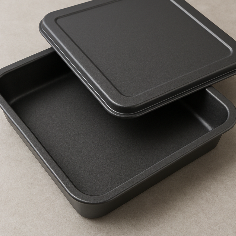 Non-Stick Square Pizza Pan with Lid