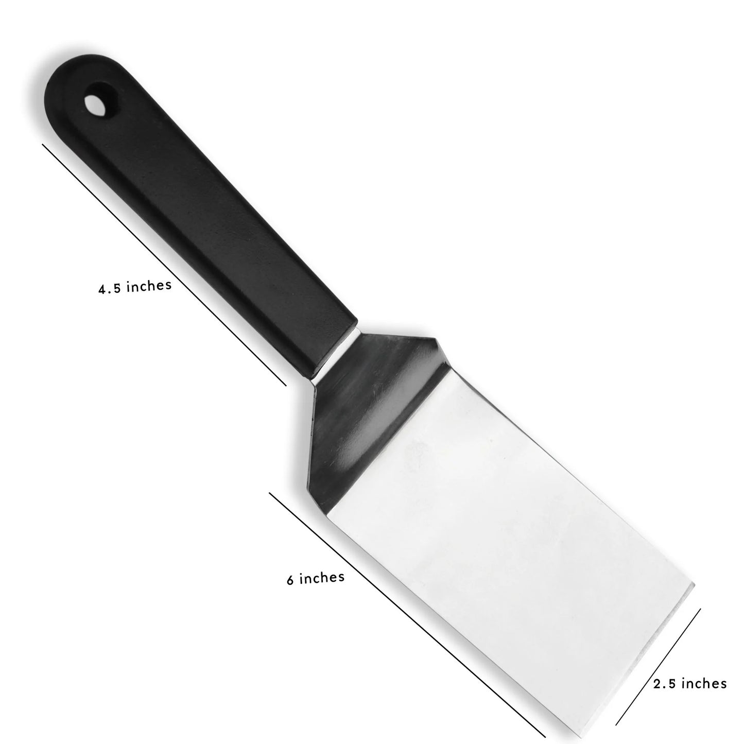 Stainless Steel Restaurant Turner Smash Burger Flipper Spatula Grill Scraper - Large