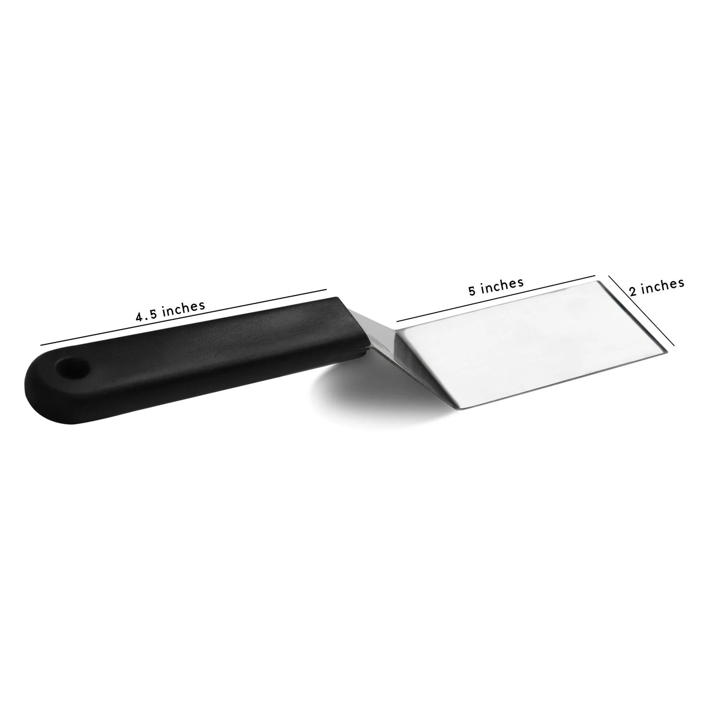 Stainless Steel Restaurant Turner Smash Burger Flipper Spatula Grill Scraper - Large
