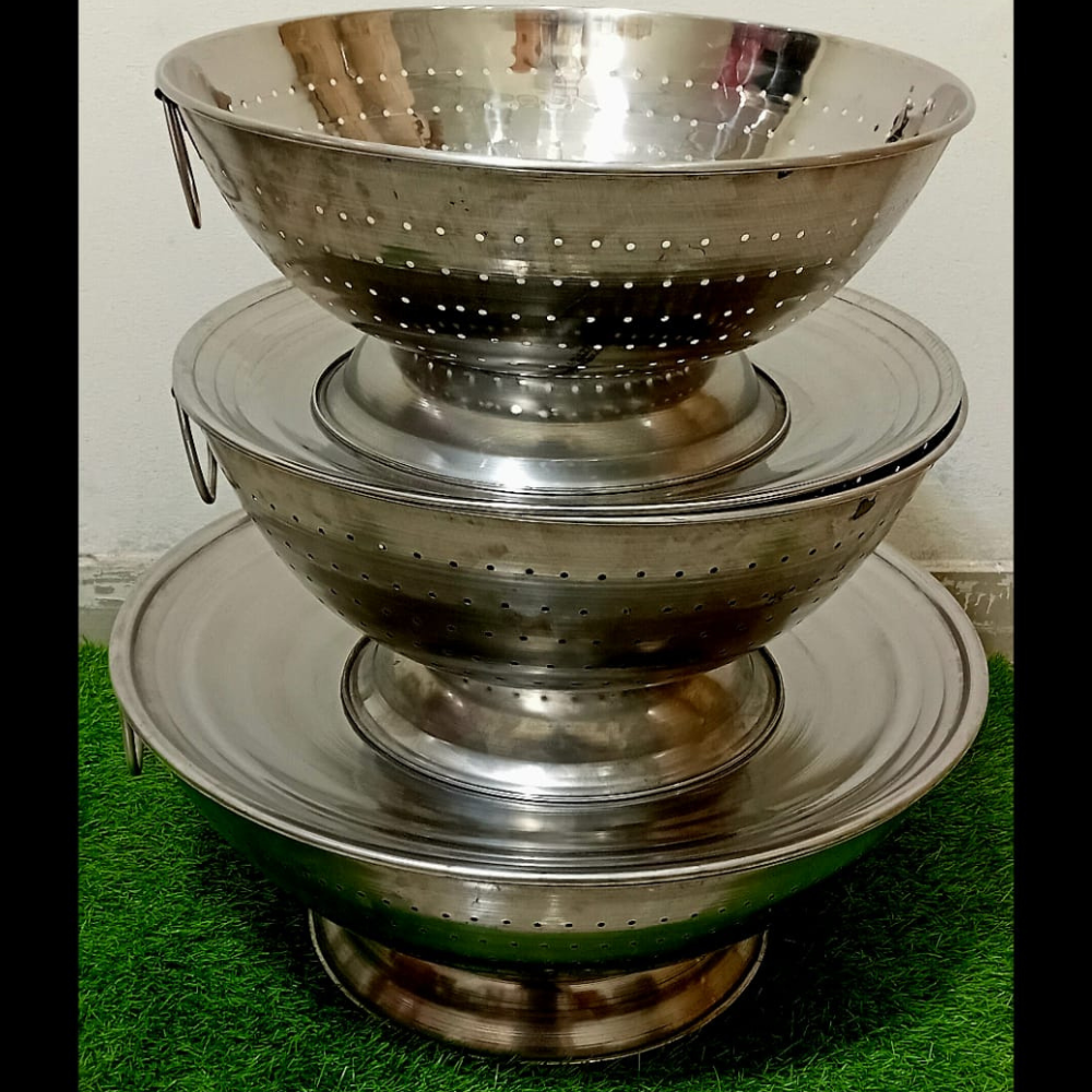 Heavy-Duty Stainless Steel Perforated tub – Multipurpose Strainer & Utility Bowl