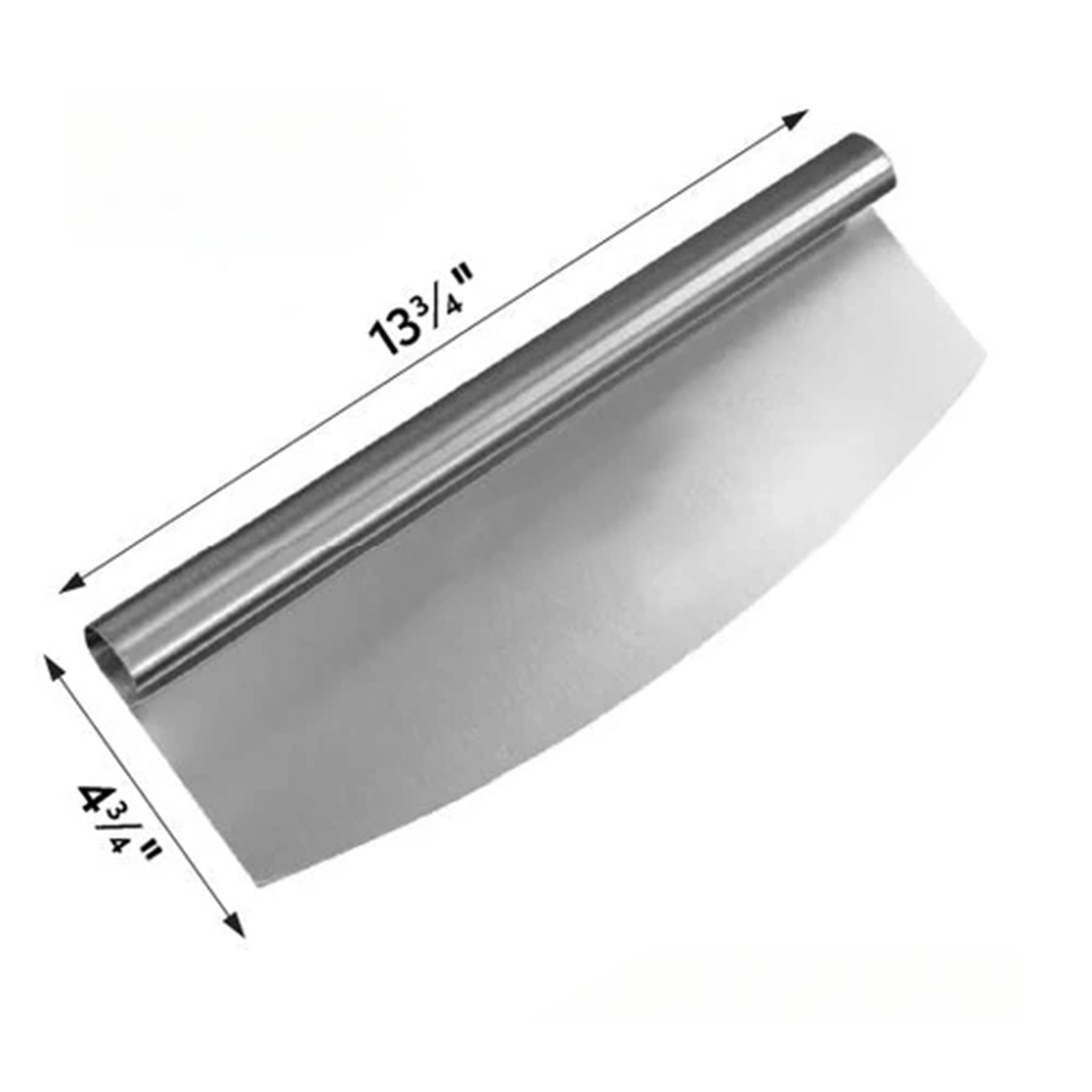 13.5” Sharp Stainless Steel Pizza Cutter Rocker Style with Blade Cover