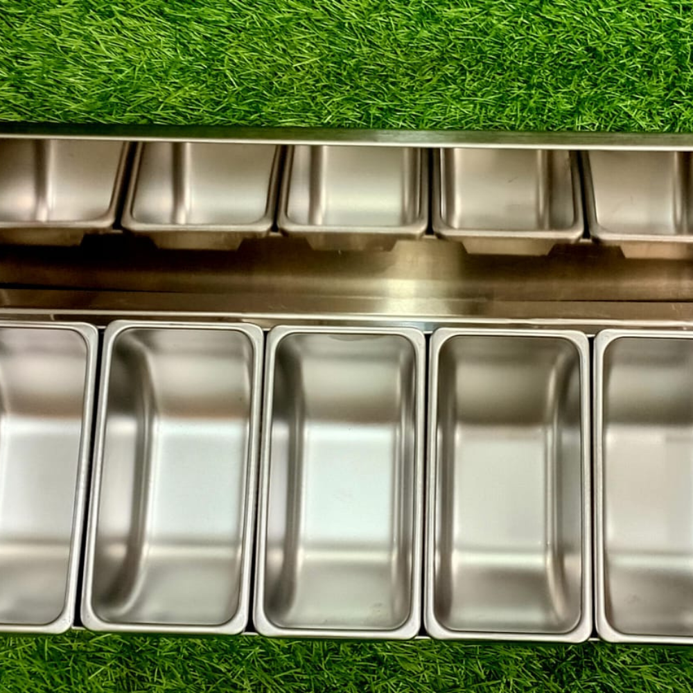 Imported Stainless Steel Masala Box – 5 Compartments