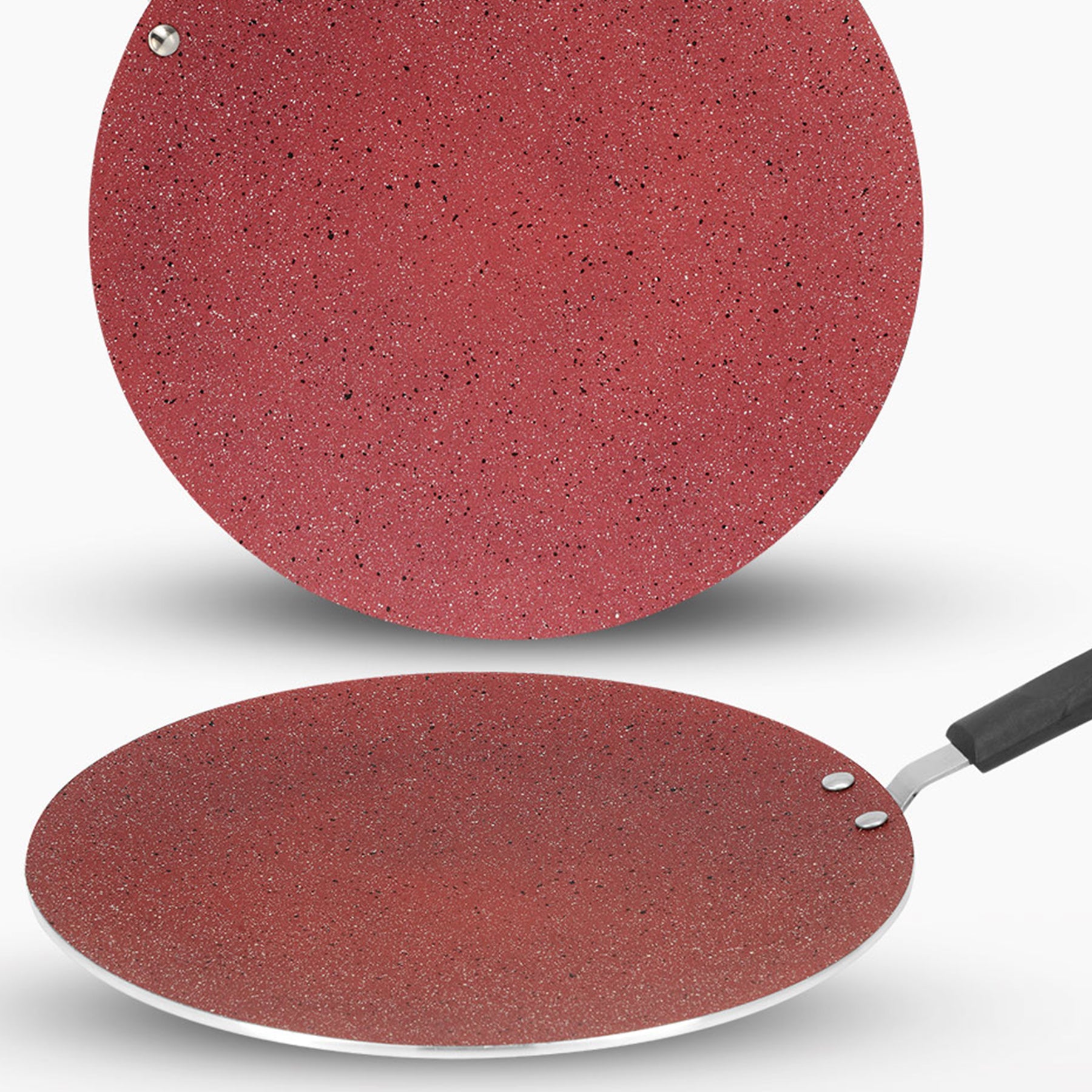 AR Marble Coated Non Stick Tawa - Maroon