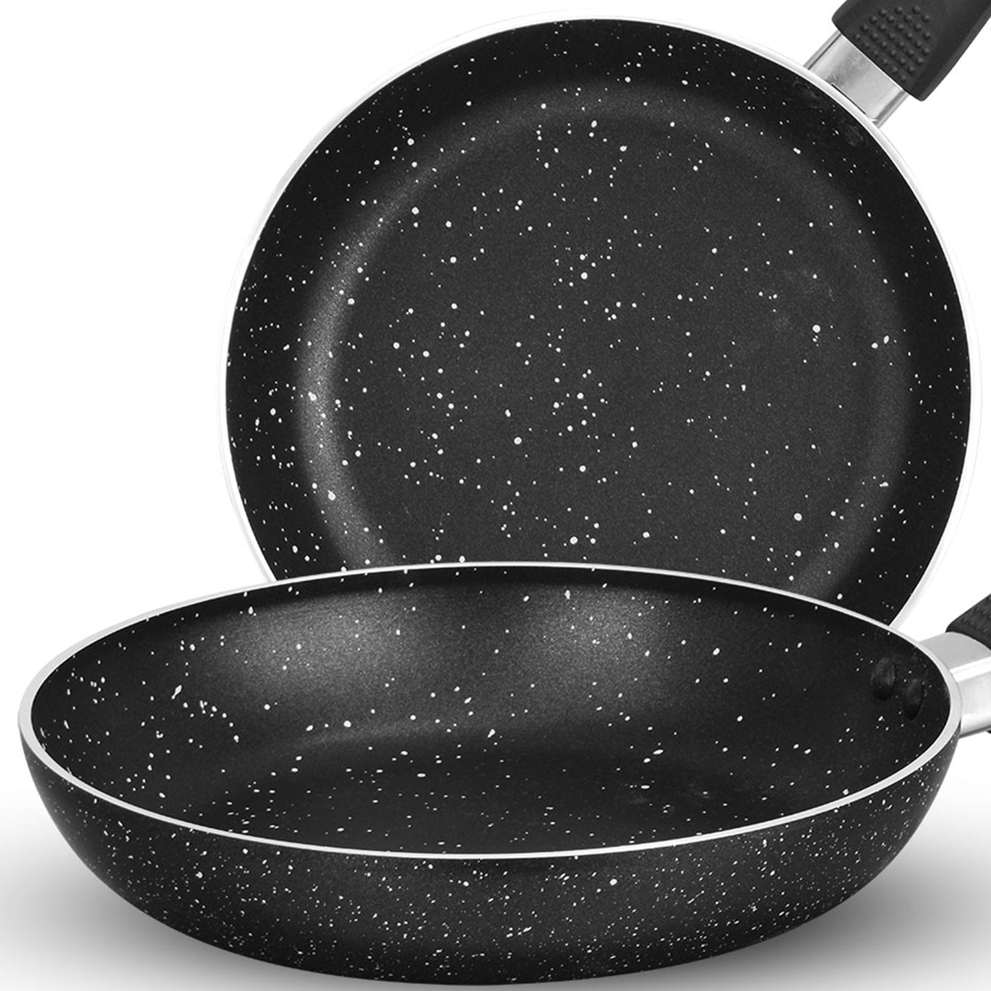 AR Marble Coated Non Stick Fry Pan - Black