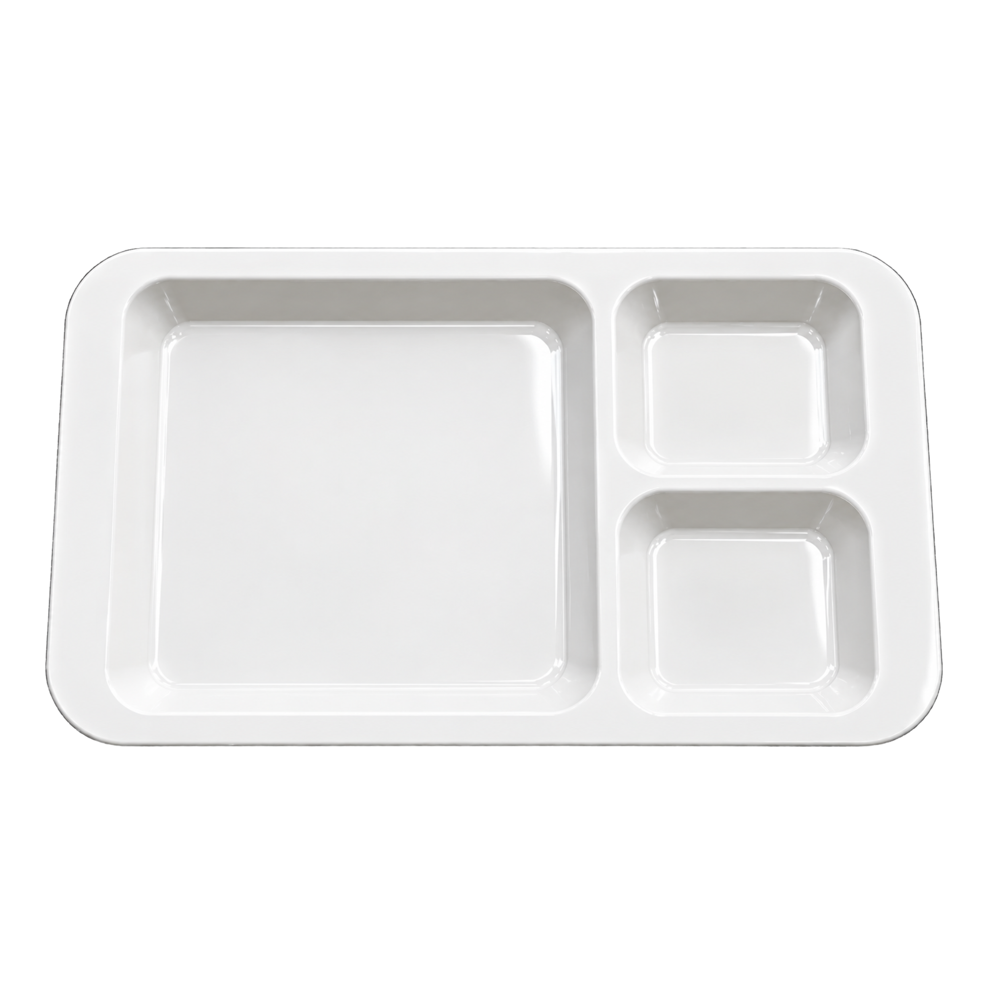 3 Portion Rectangular Melamine Serving Tray Platter | Umar Crockery