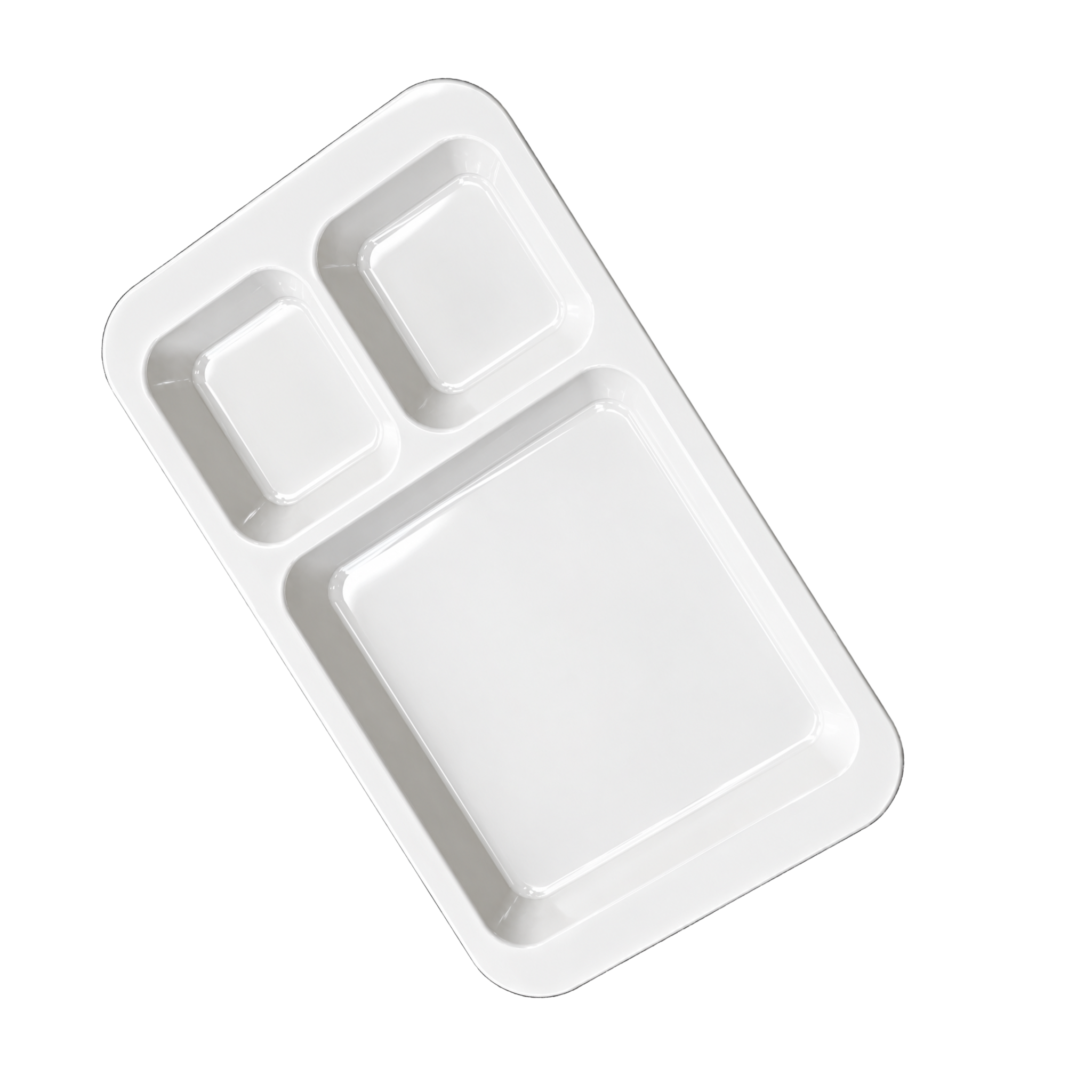 3 Portion Rectangular Melamine Serving Tray Platter | Umar Crockery