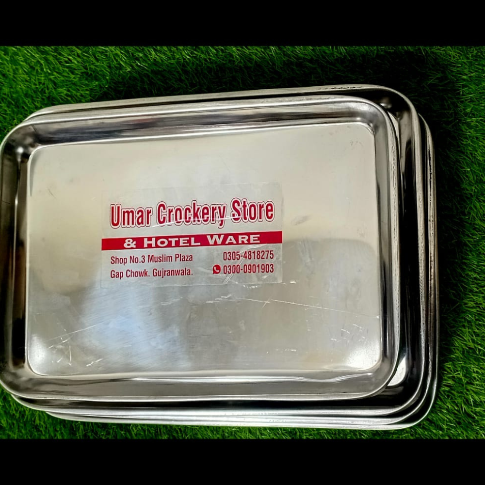 Heavy-Duty Rectangular Steel Tray – Ideal for Commercial & Home Use