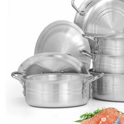 10 Pieces AR Metal Finish Fish Pot Casserole Set 1/5
