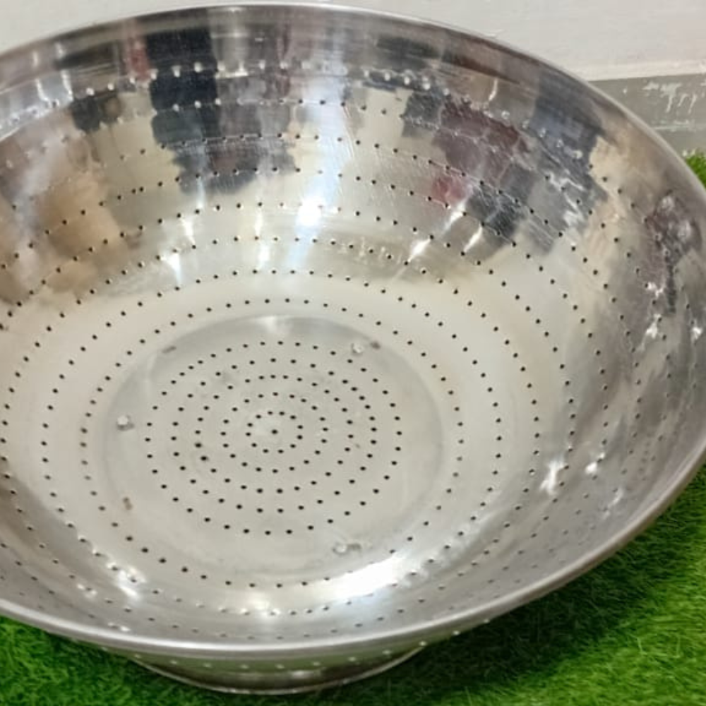 Heavy-Duty Stainless Steel Perforated tub – Multipurpose Strainer & Utility Bowl