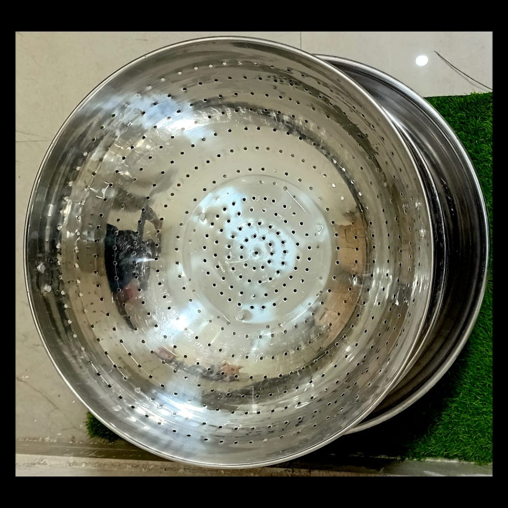 Heavy-Duty Stainless Steel Perforated tub – Multipurpose Strainer & Utility Bowl