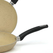 AR Marble Coated Non Stick Fry Pan - Cream