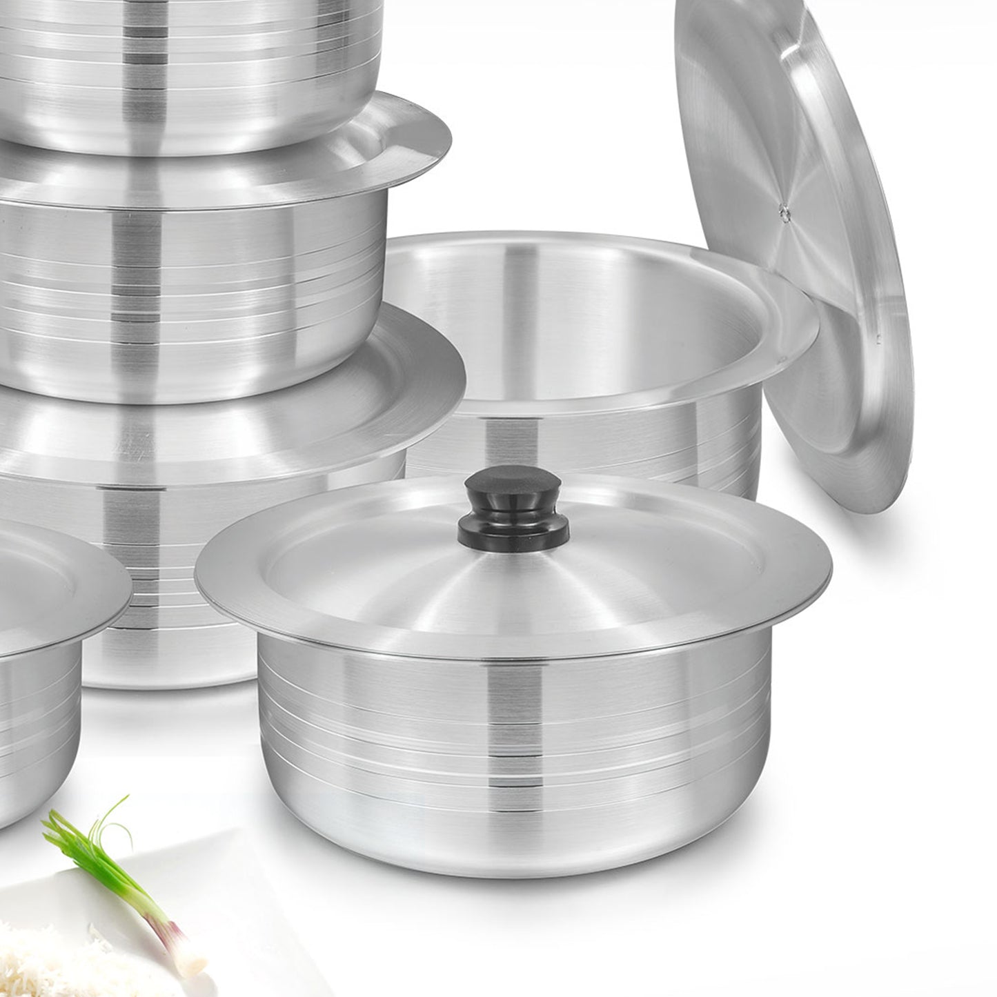 12 Pieces AR Round Metal Finish Casserole Set