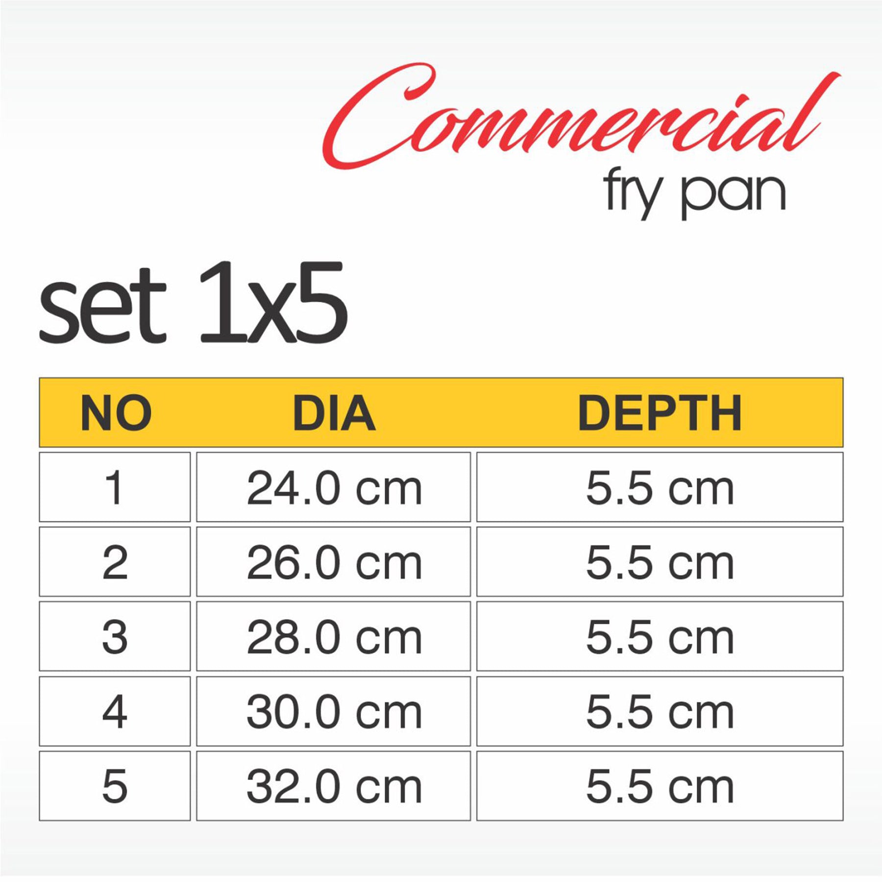 AR Commercial Fry Pan Metal Finish