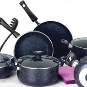 18 Piece AR Marble Coated Non Stick Glory Set - Black