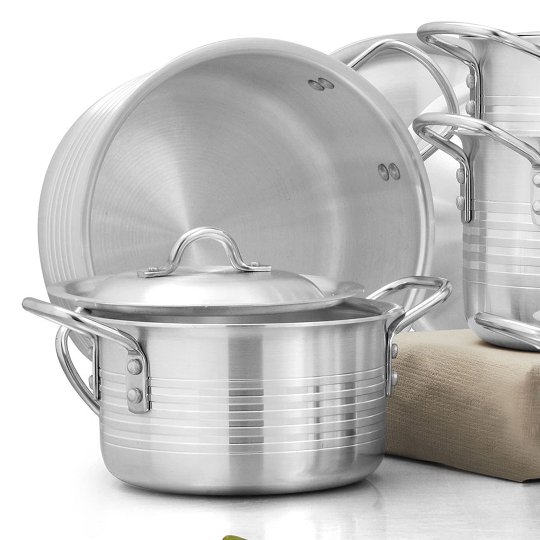 10 Pieces AR Royal Jadeed Metal Finish Casserole Set