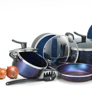 18 Pieces AR Marble Coated Non Stick Dessini Moon Set Forging - Dragon Color