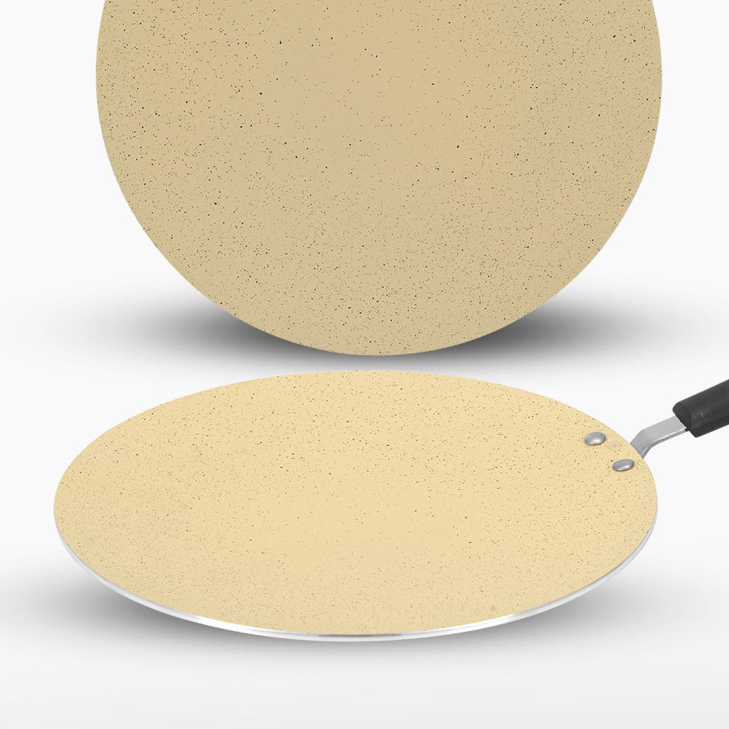 AR Marble Coated Non Stick Tawa - Cream