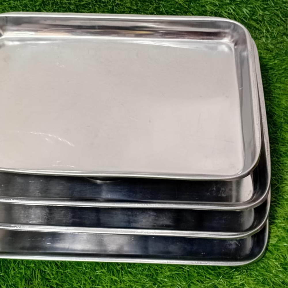 Heavy-Duty Rectangular Steel Tray – Ideal for Commercial & Home Use