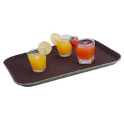 1 Pieces Plastic Rectangular Rubber Lined Non-Slip Tray