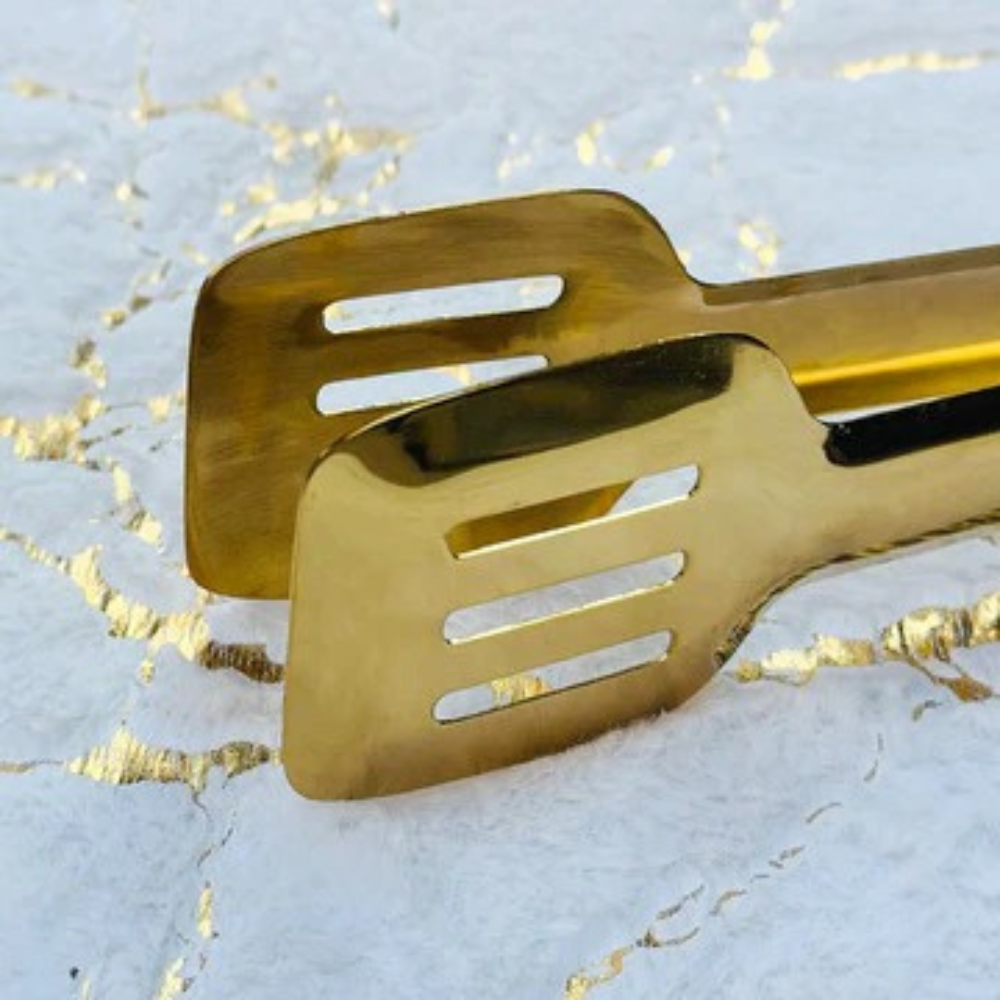 Luxury Golden Stainless Steel Serving Tong | Umar Hotelier