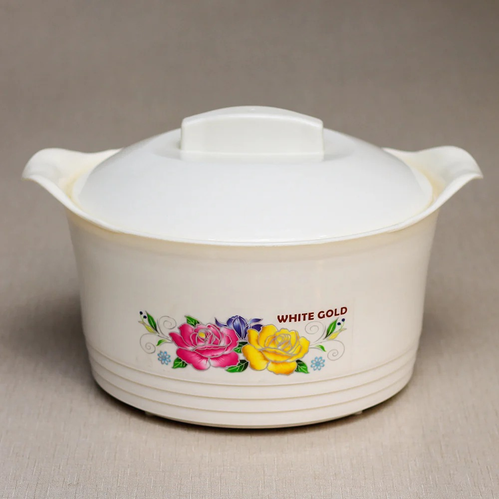 Modern White & Gold Insulated Single Hotpot | Umar Hotelier