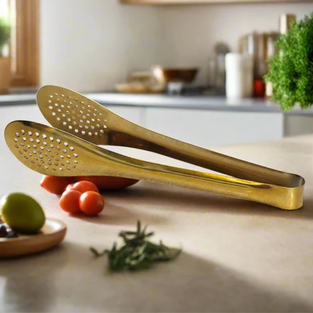 Golden Serving Tong PVD Coated