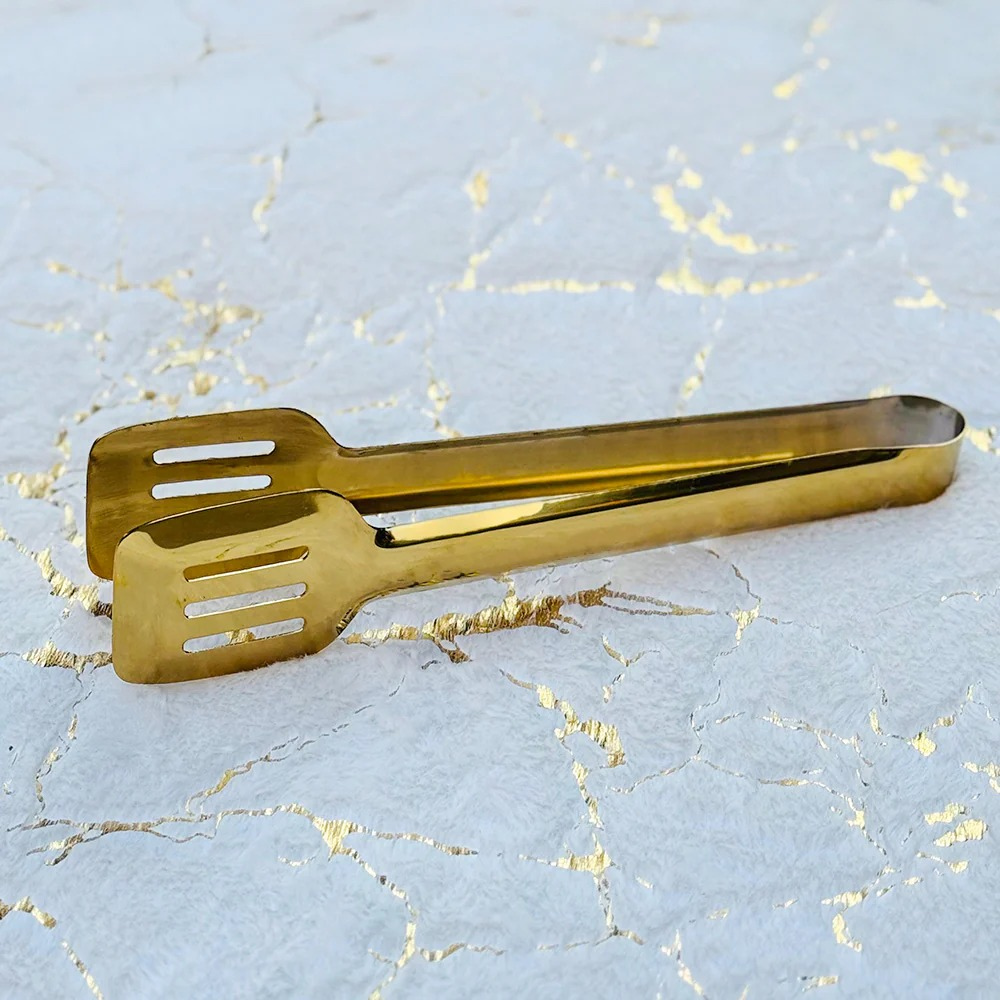 Luxury Golden Stainless Steel Serving Tong | Umar Hotelier