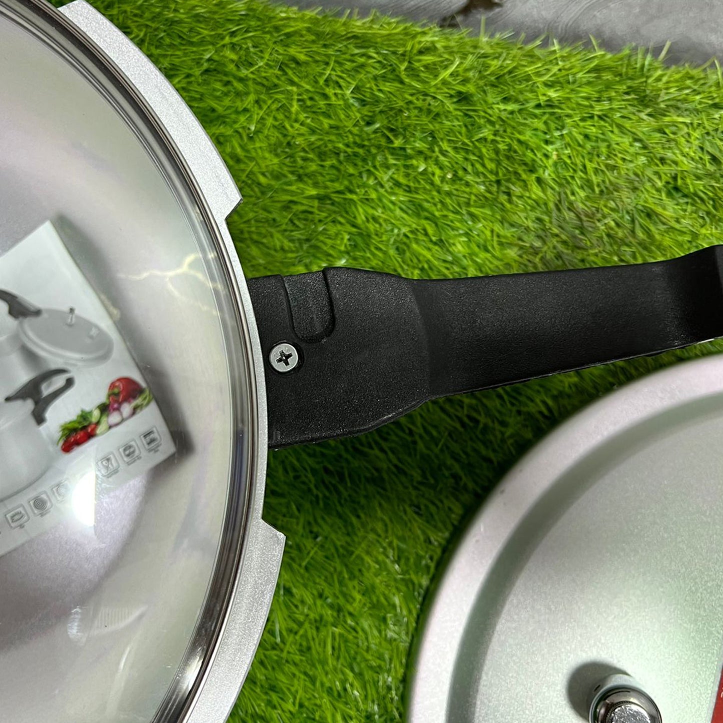 AR Cookware 2 in 1 Pressure Cooker Wok with Free Glass Lid