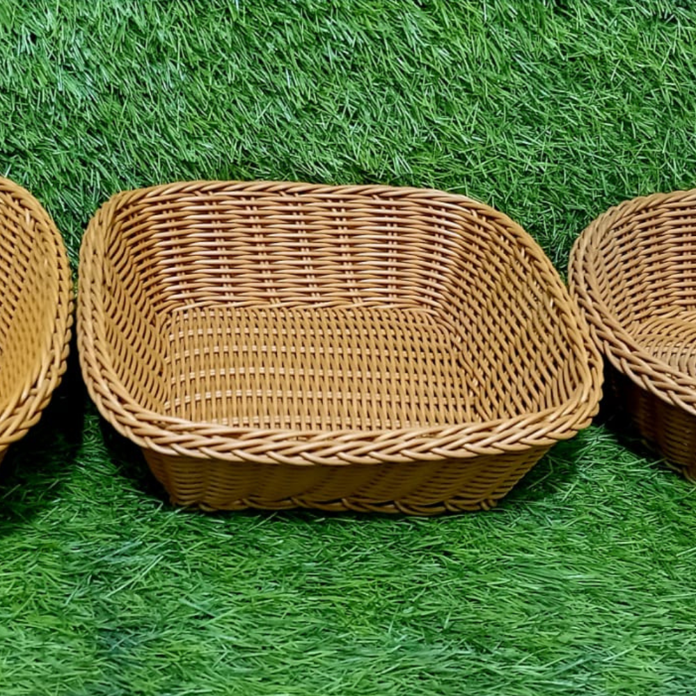 China Bread Basket in square shape, modern bread basket for table centerpiece