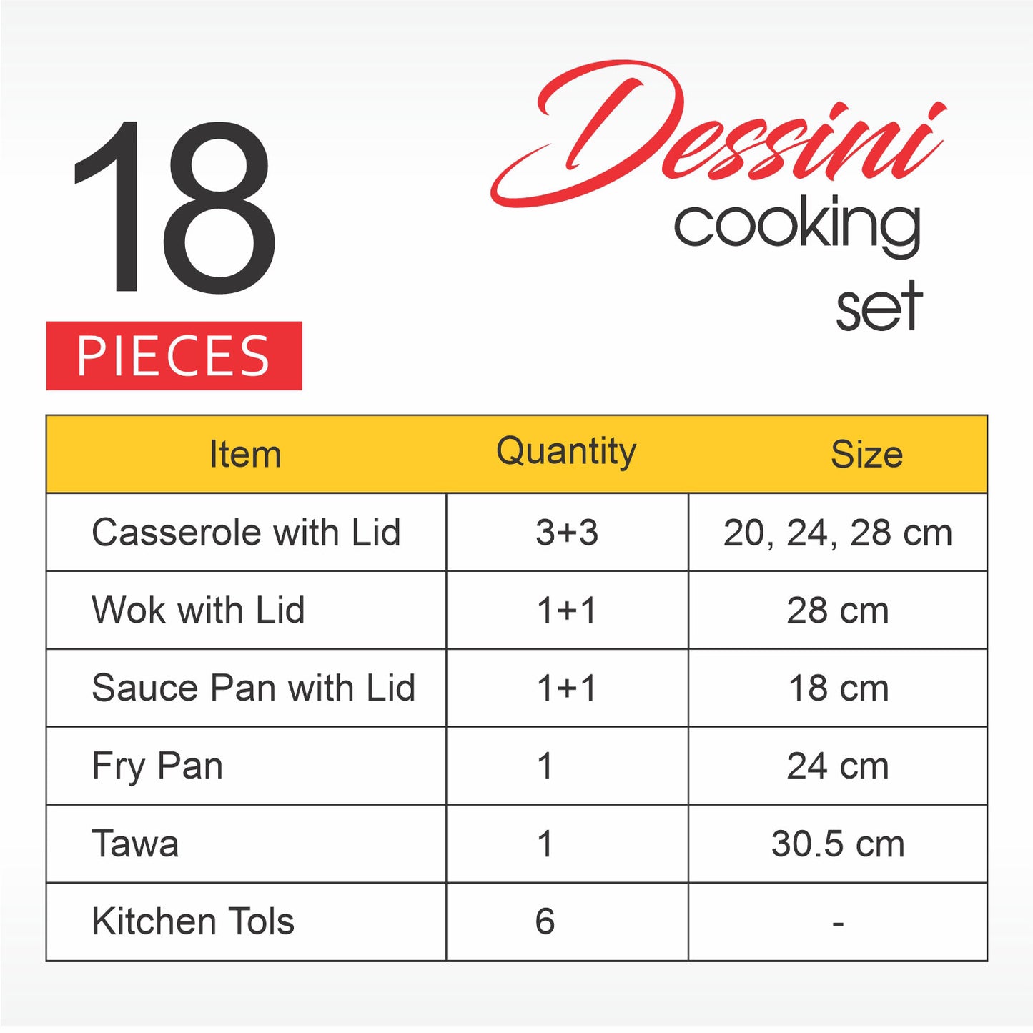 18 Pieces AR Marble Coated Non Stick Dessini Moon Set Forging - Dragon Color