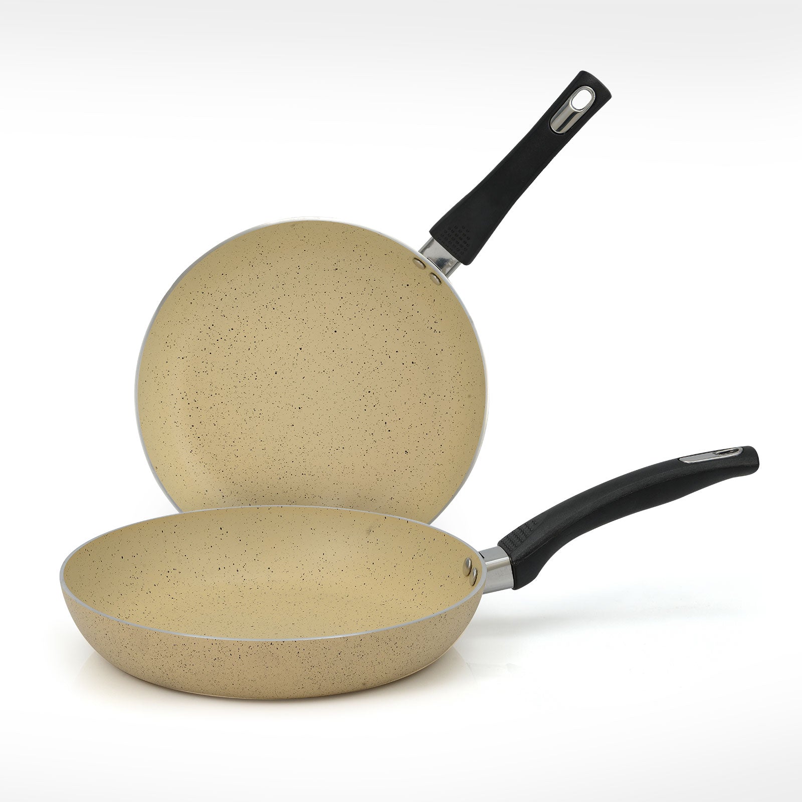 AR Marble Coated Non Stick Fry Pan - Cream
