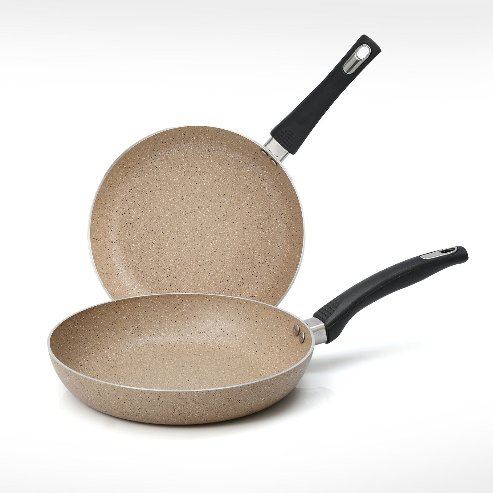 AR Marble Coated Non Stick Fry Pan - Beige