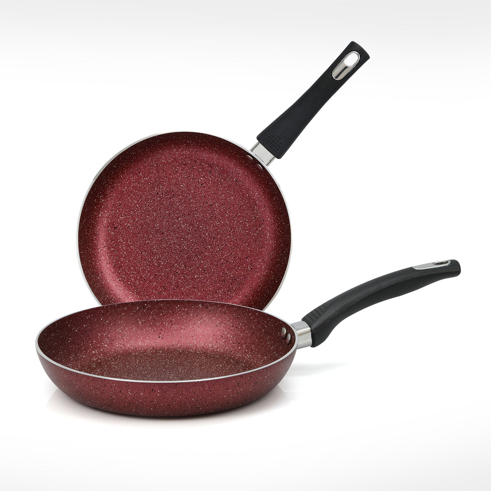 AR Marble Coated Non Stick Fry Pan - Maroon