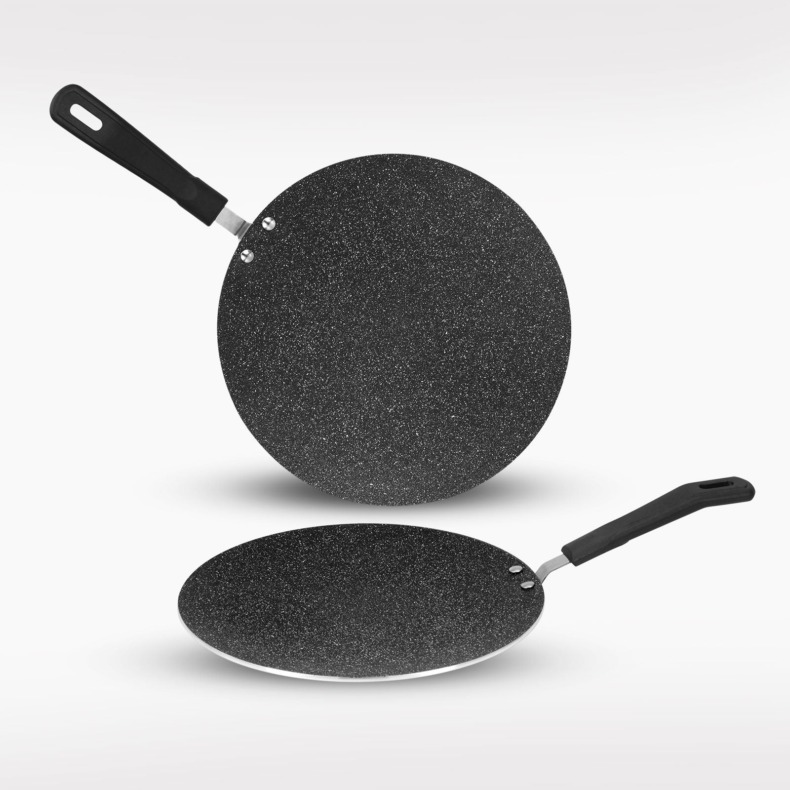 AR Marble Coated Non Stick Tawa - Black