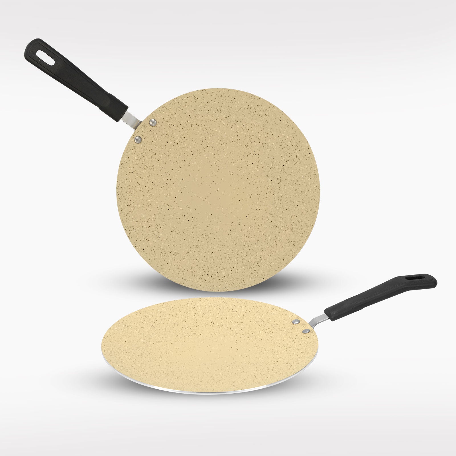 AR Marble Coated Non Stick Tawa - Cream