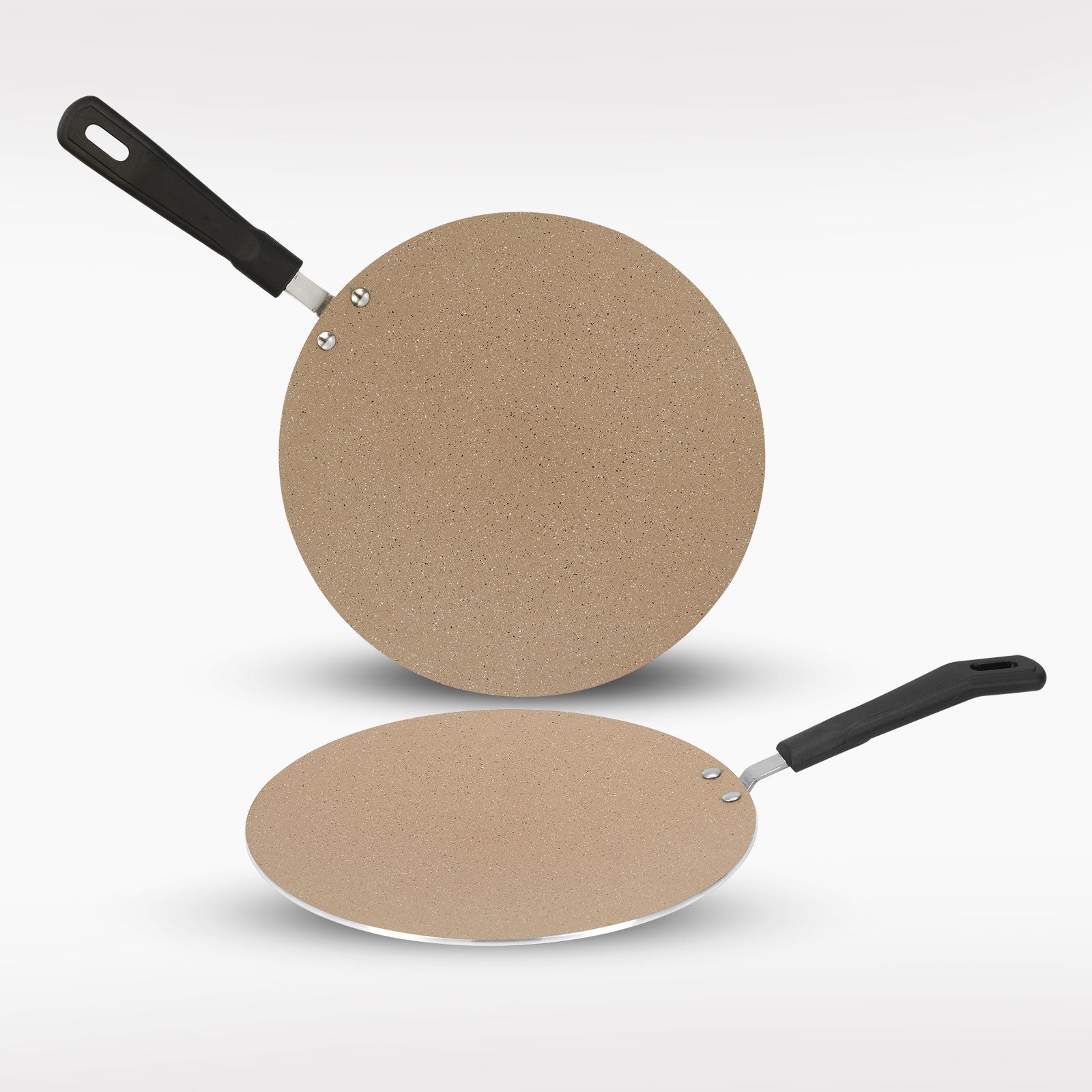 AR Marble Coated Non Stick Tawa - Beige