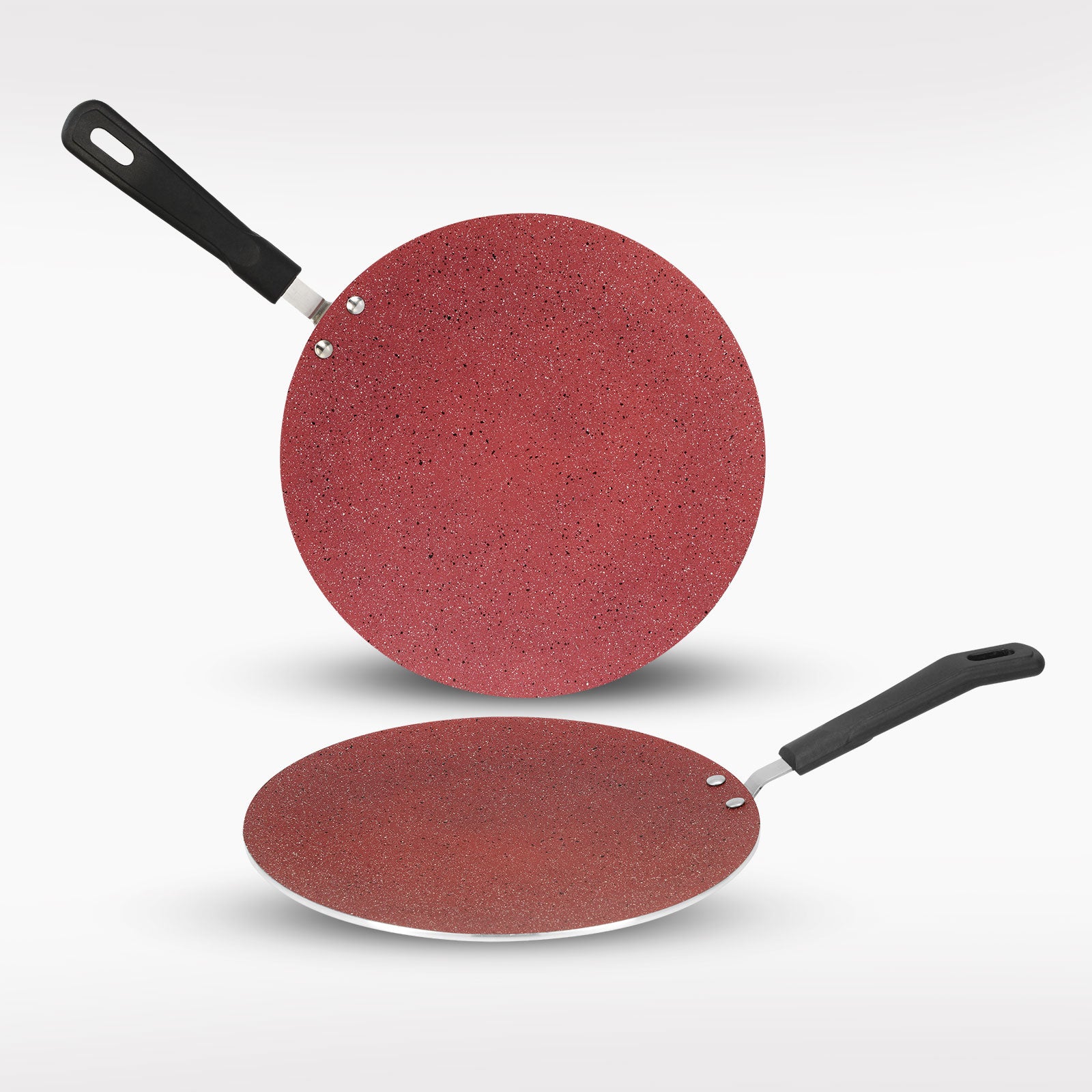 AR Marble Coated Non Stick Tawa - Maroon