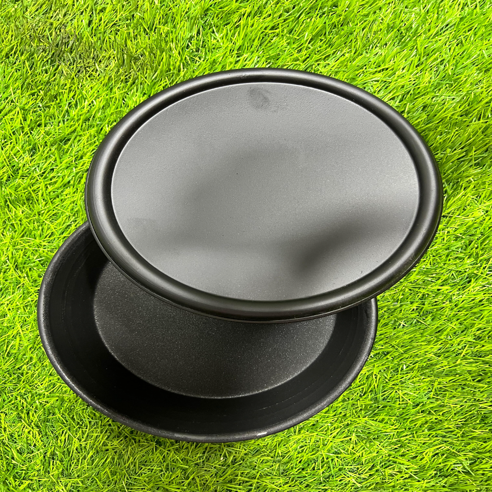 Non Stick Pizza Pan with Lid – Heavy Duty Iron, Sizes 7" to 17"