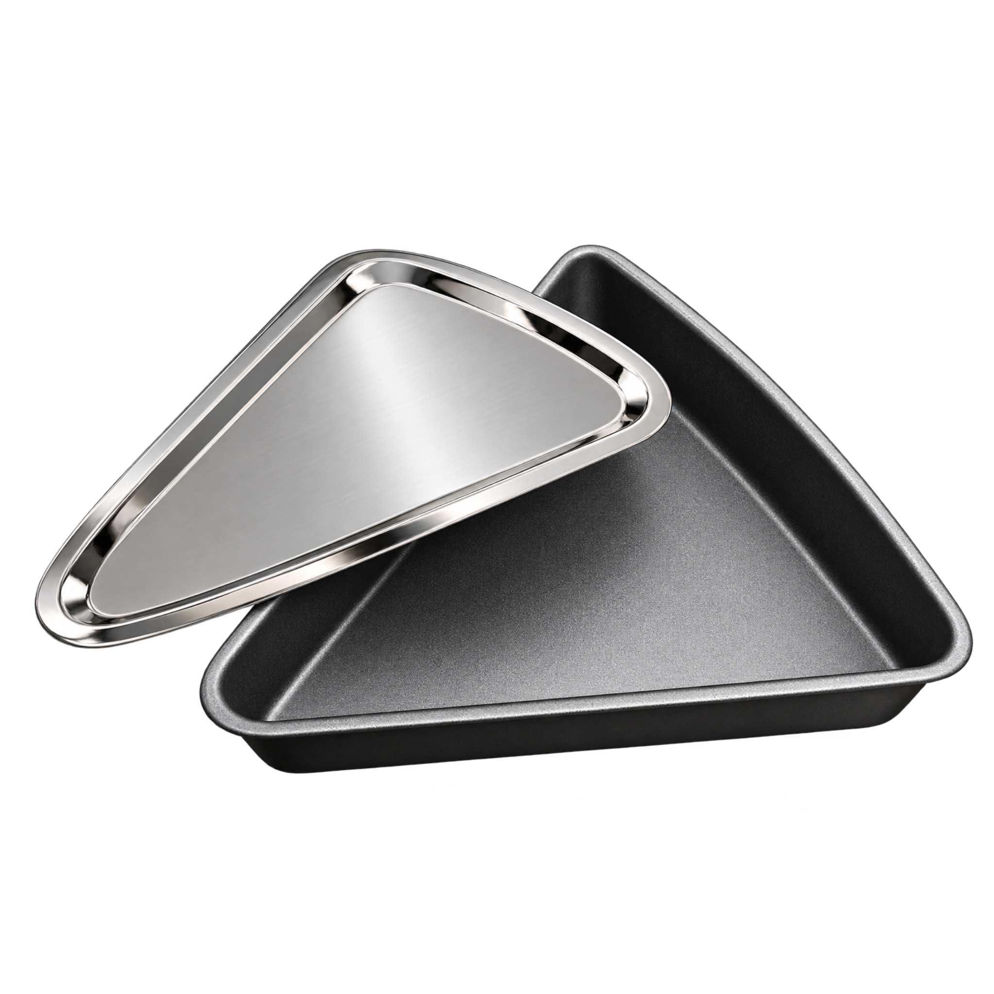 Non Stick Pizza Slice with Stainless Steel Lid | Pizza Baking Tray