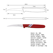 Kiwi Knife Fruit Carving Red Handle for Fruits and Vegetables 001