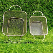 Pakistan-Made Stainless Steel Fries Basket with Double Handle