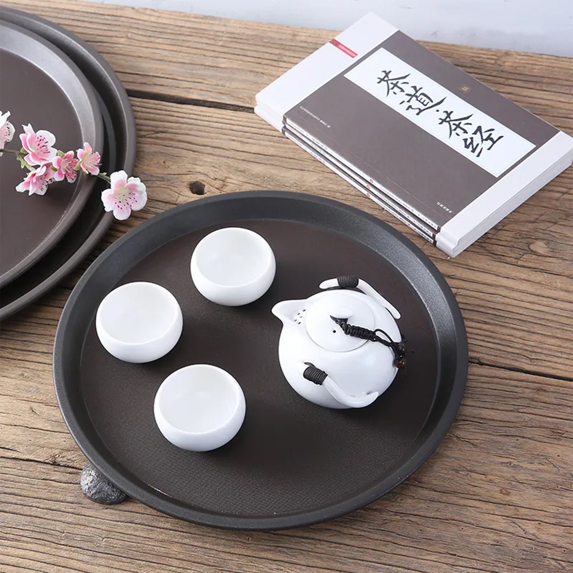 1 Pieces Non-stick Pizza Pan Sets Kitchen Baking Trays Pan Round – Black