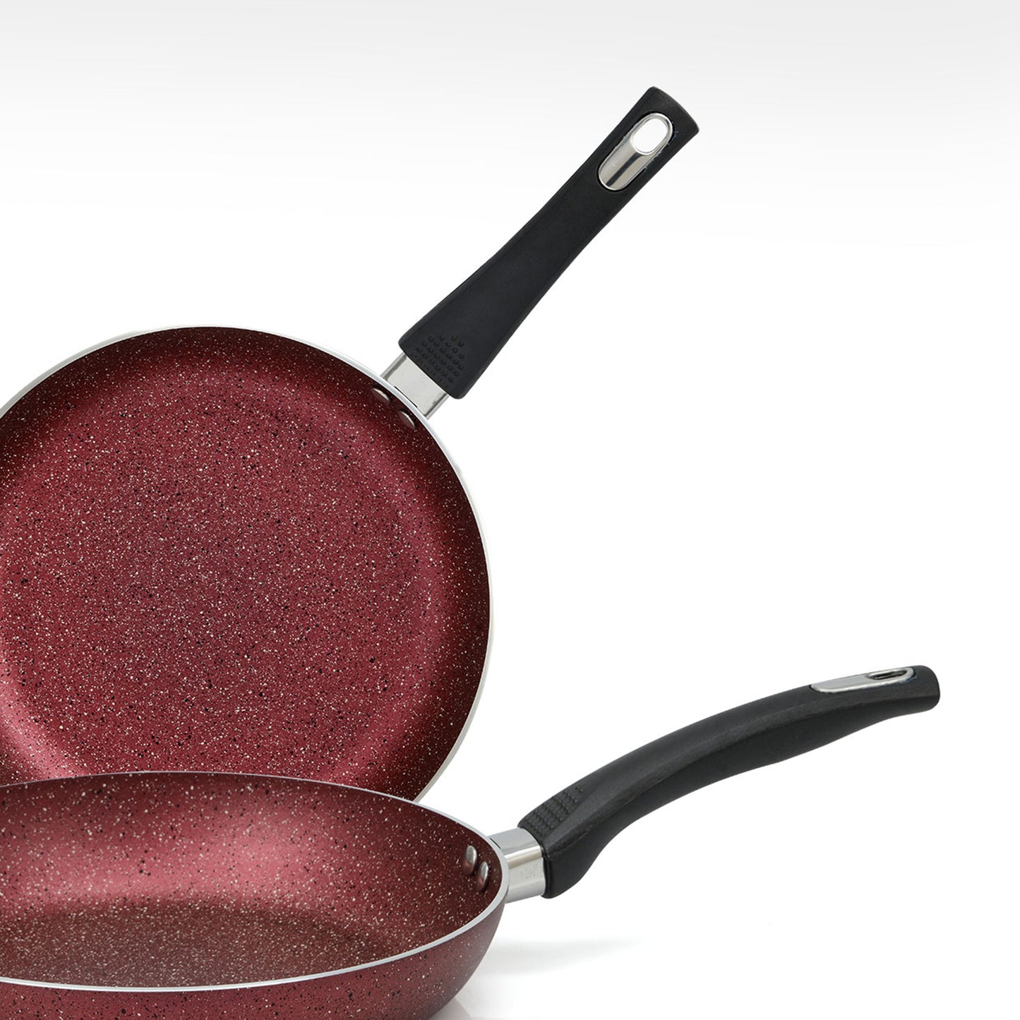 AR Marble Coated Non Stick Fry Pan - Maroon